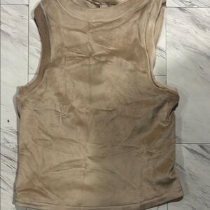 SKIMS Tan Fitted Tank Top Crop Style